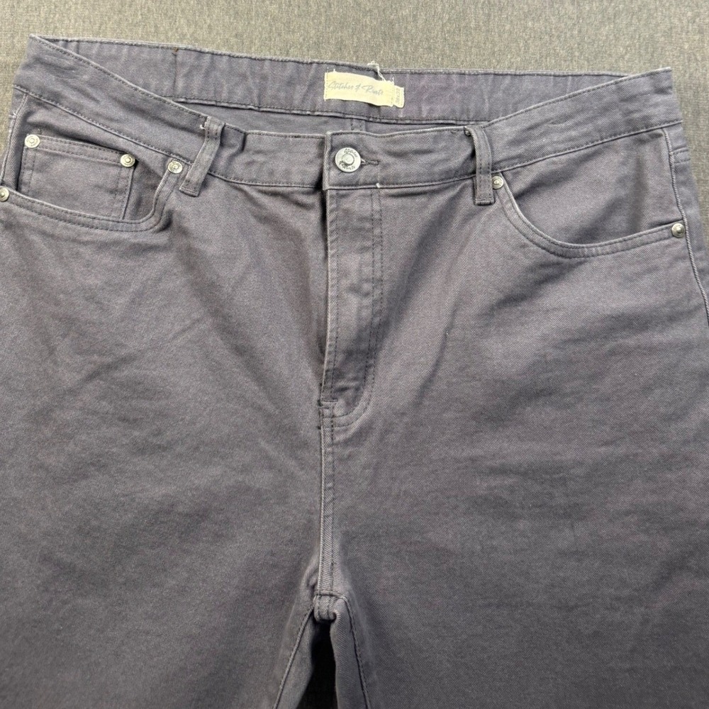 Stitches & Rivets Men's Gray Cotton Blend Straight Leg Pants Size 38x32